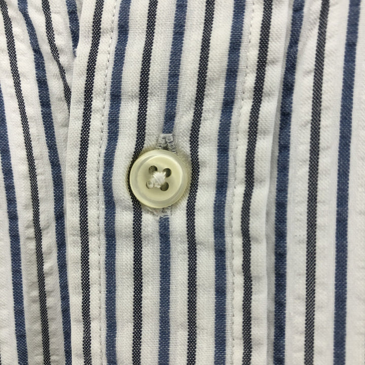 Ralph Lauren BLAIRE short sleeve button down striped shirt men's XL size cotton white type Vintage Second Hand