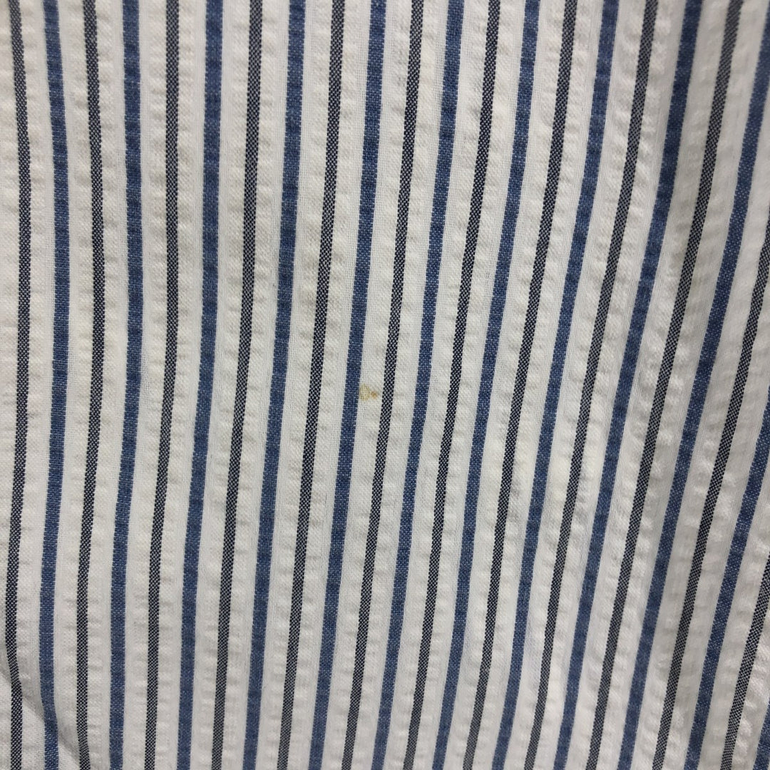 Ralph Lauren BLAIRE short sleeve button down striped shirt men's XL size cotton white type Vintage Second Hand