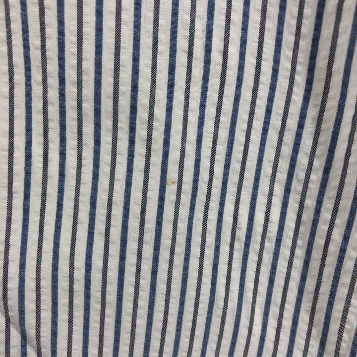 Ralph Lauren BLAIRE short sleeve button down striped shirt men's XL size cotton white type Vintage Second Hand