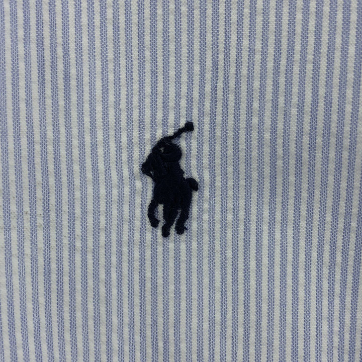 Ralph Lauren Seersucker Short Sleeve Button-Down Striped Shirt Men's XL cotton white type Vintage Second Hand