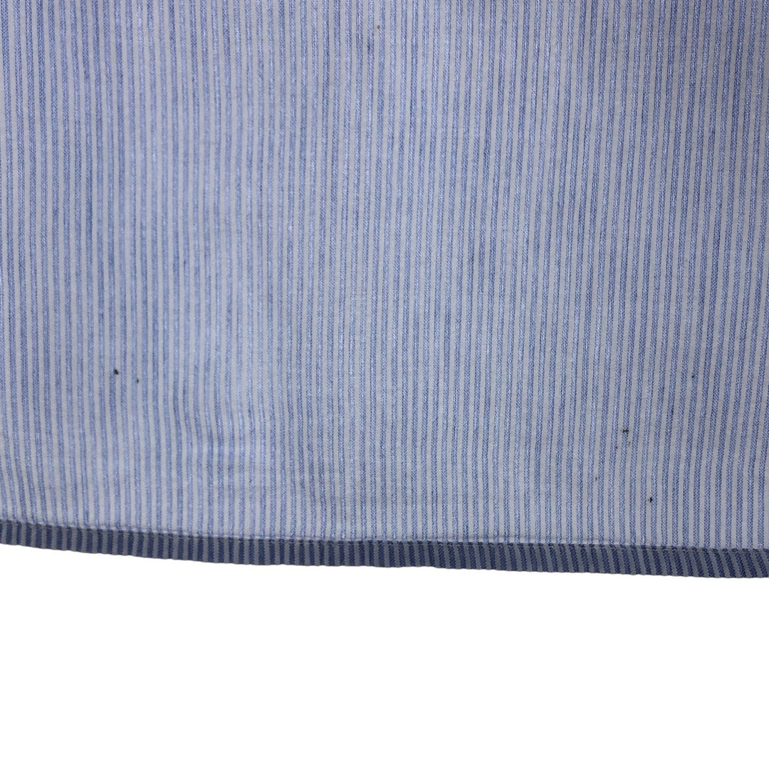 Ralph Lauren Seersucker Short Sleeve Button-Down Striped Shirt Men's XL cotton white type Vintage Second Hand