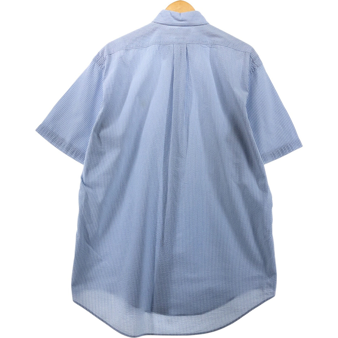 Ralph Lauren BLAKE short sleeve cotton striped shirt, men's size M cotton white type Vintage Second Hand