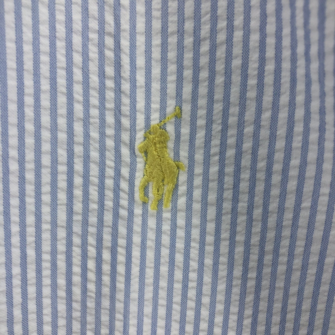 Ralph Lauren BLAKE short sleeve cotton striped shirt, men's size M cotton white type Vintage Second Hand