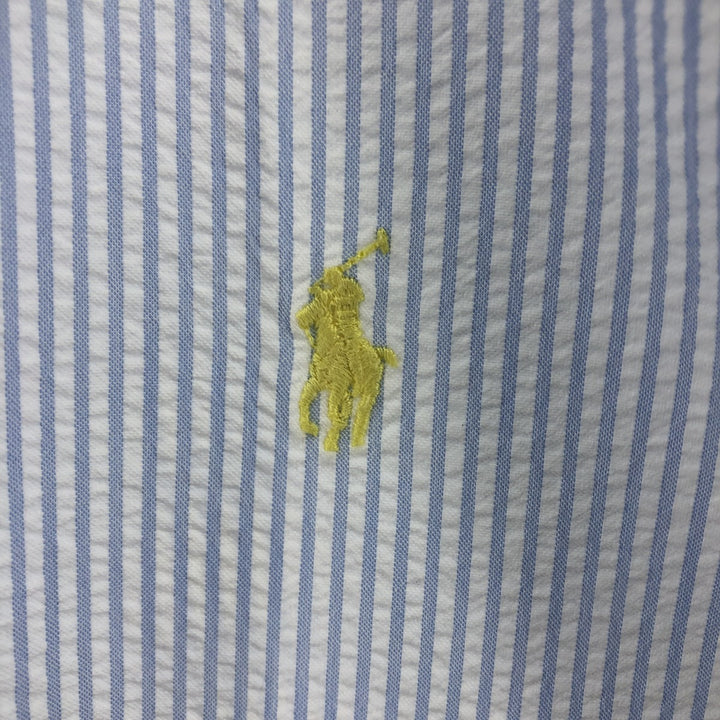 Ralph Lauren BLAKE short sleeve cotton striped shirt, men's size M cotton white type Vintage Second Hand