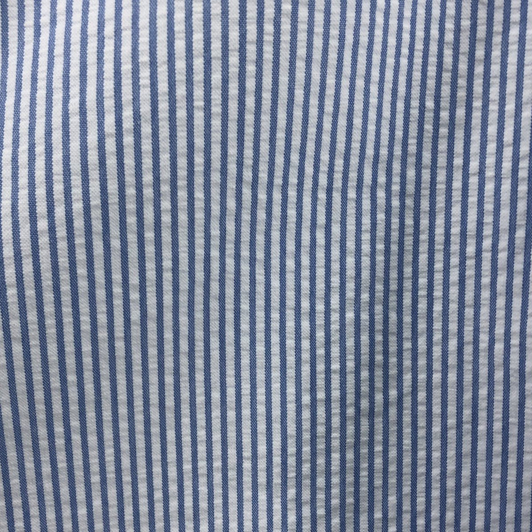 Ralph Lauren Classic Fit short sleeve button down striped shirt, men's XL size cotton white type Vintage Second Hand