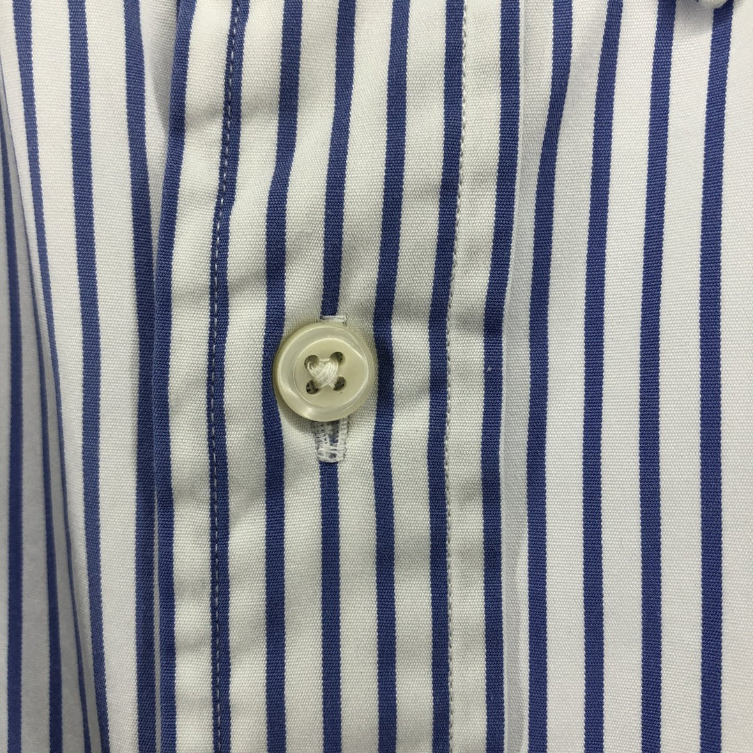 Ralph Lauren Classic Fit Short Sleeve Button Down Striped Shirt Men's Size L cotton white type Vintage Second Hand
