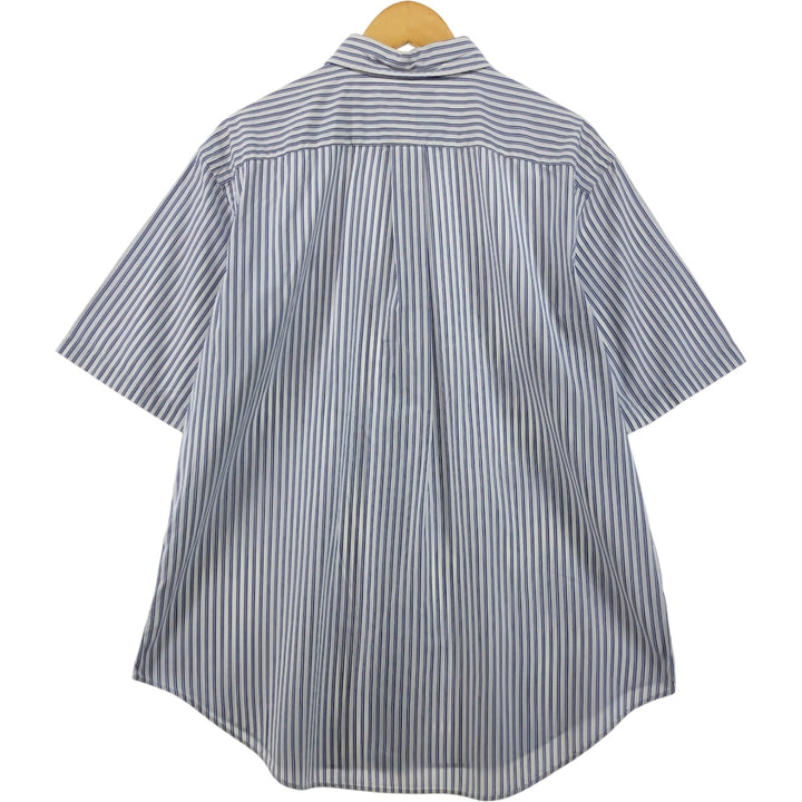 Ralph Lauren Classic Fit Multi Stripe Short Sleeve Button Down Striped Shirt Men's XL cotton white type Vintage Second Hand