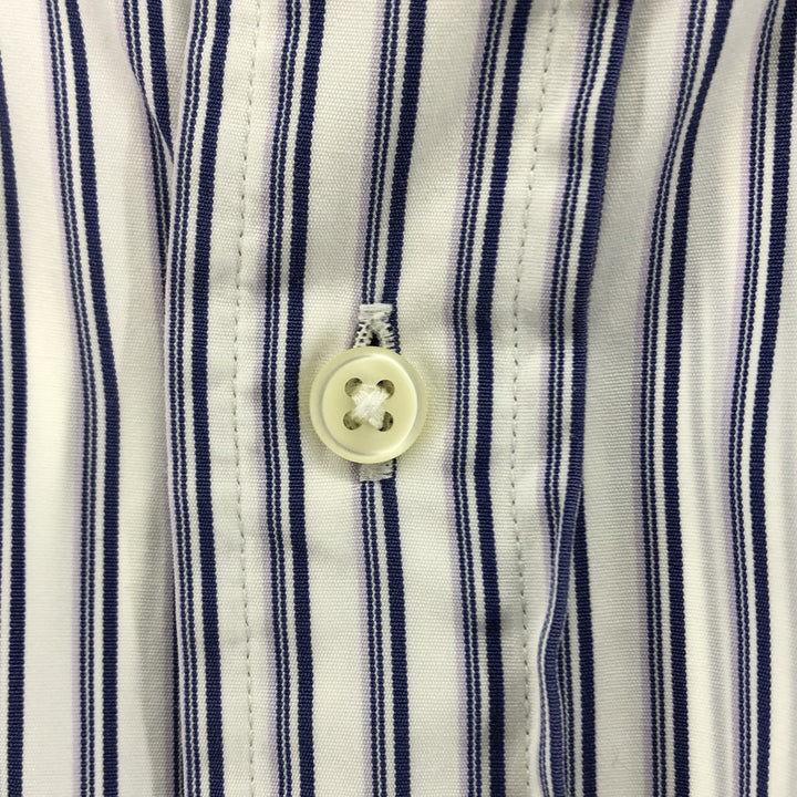 Ralph Lauren Classic Fit Multi Stripe Short Sleeve Button Down Striped Shirt Men's XL cotton white type Vintage Second Hand