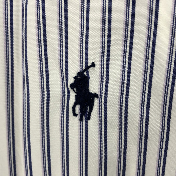 Ralph Lauren Classic Fit Multi Stripe Short Sleeve Button Down Striped Shirt Men's XL cotton white type Vintage Second Hand