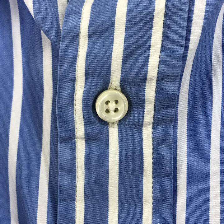 Ralph Lauren Classic Fit Short Sleeve Button Down Striped Shirt Men's XL cotton Blue type light blue Vintage Second Hand