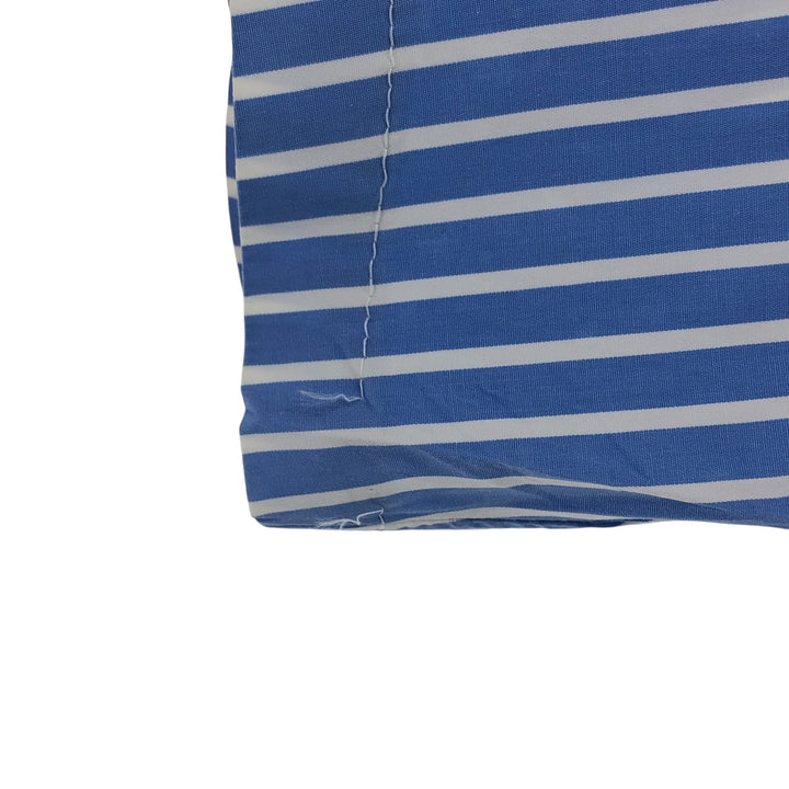 Ralph Lauren Classic Fit Short Sleeve Button Down Striped Shirt Men's XL cotton Blue type light blue Vintage Second Hand
