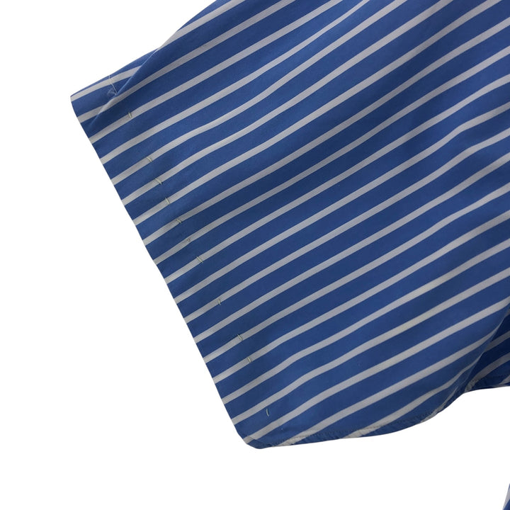 Ralph Lauren Classic Fit Short Sleeve Button Down Striped Shirt Men's XL cotton Blue type light blue Vintage Second Hand