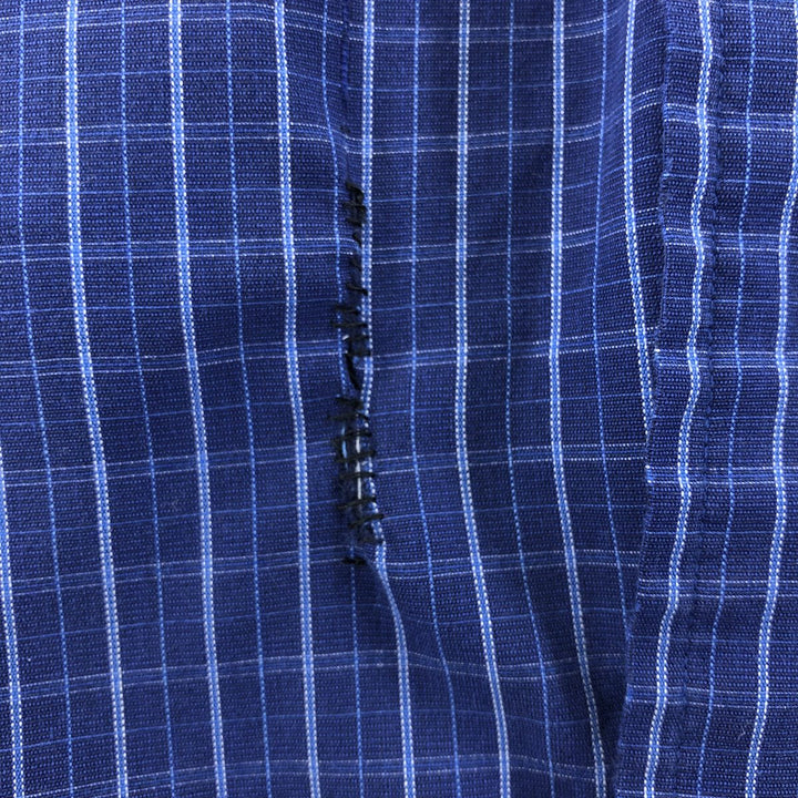 Ralph Lauren BLAKE short sleeve button down check shirt men's XL size cotton navy blue type Vintage Second Hand