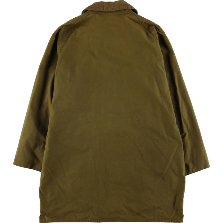 1980'S Barbour Solway Zipper 2-Warrant Waxed Cotton Oiled Jacket, Made in England, Men's Size Medium unclear Khaki type brown Vintage Second Hand