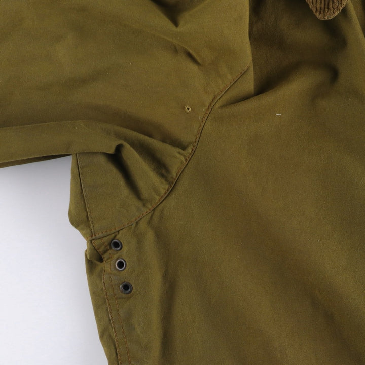 1980'S Barbour Solway Zipper 2-Warrant Waxed Cotton Oiled Jacket, Made in England, Men's Size Medium unclear Khaki type brown Vintage Second Hand