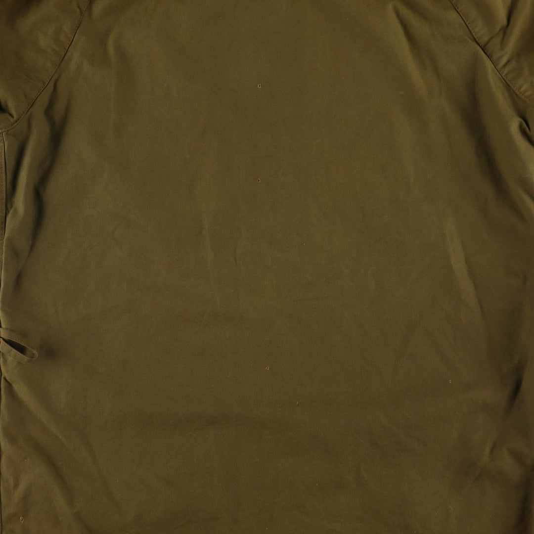 1980'S Barbour Solway Zipper 2-Warrant Waxed Cotton Oiled Jacket, Made in England, Men's Size Medium unclear Khaki type brown Vintage Second Hand