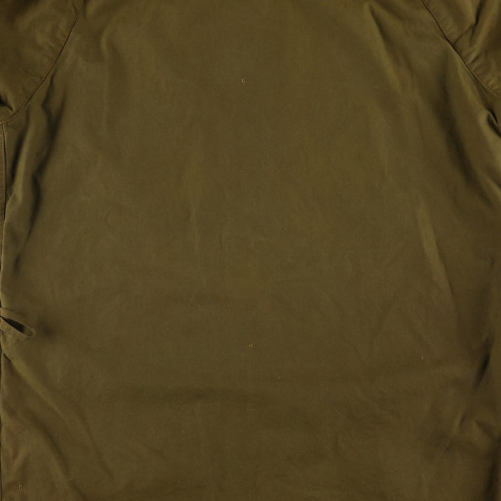 1980'S Barbour Solway Zipper 2-Warrant Waxed Cotton Oiled Jacket, Made in England, Men's Size Medium unclear Khaki type brown Vintage Second Hand
