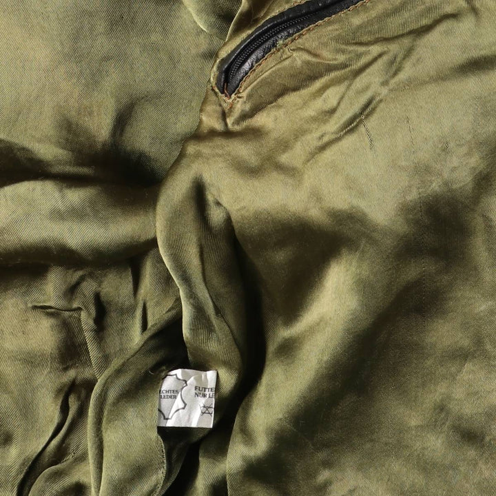 MONTES Leather Blouson, Men's Size L genuine leather black type Vintage Second Hand