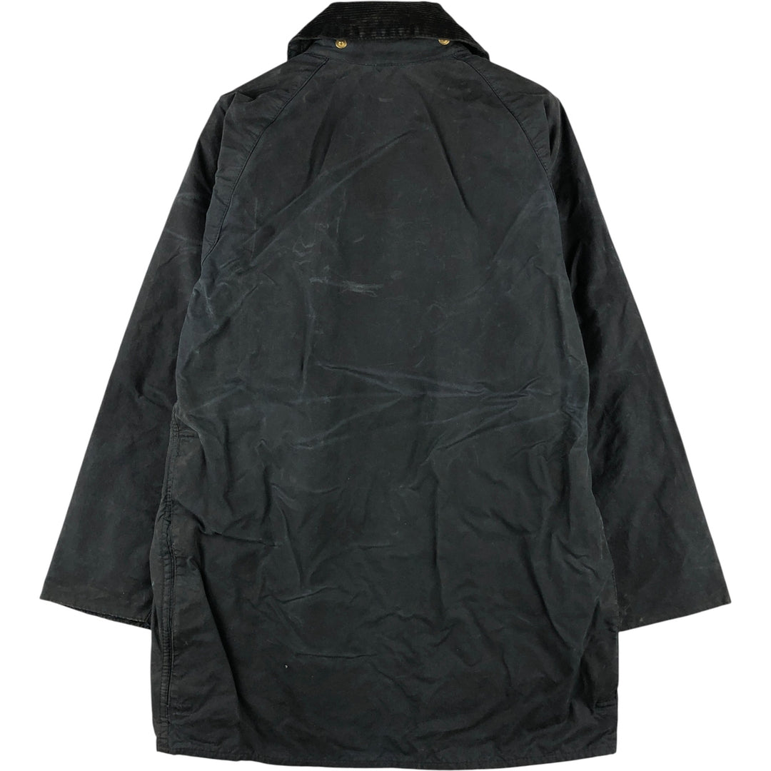 80s-90'S Barbour BEAUFORT 3 Warrant Oiled Hunting Jacket, Made in England, C36, Men's Size Small cotton navy blue type Vintage Second Hand