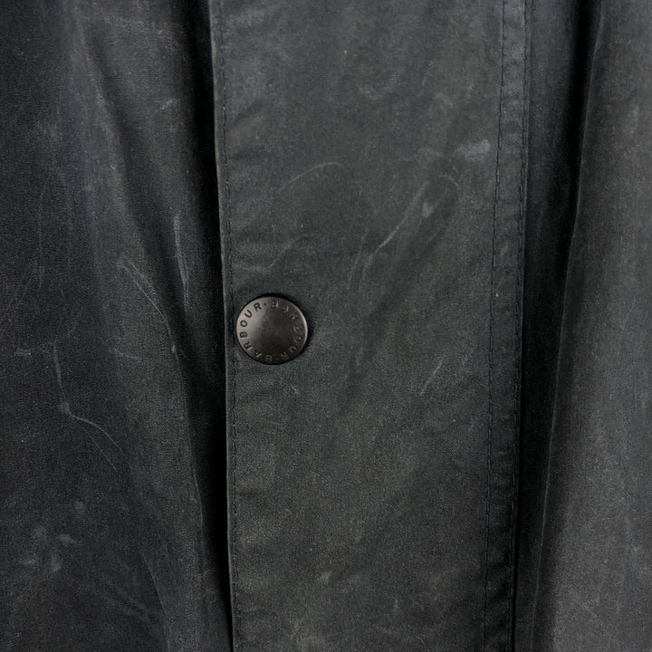 80s-90'S Barbour BEAUFORT 3 Warrant Oiled Hunting Jacket, Made in England, C36, Men's Size Small cotton navy blue type Vintage Second Hand