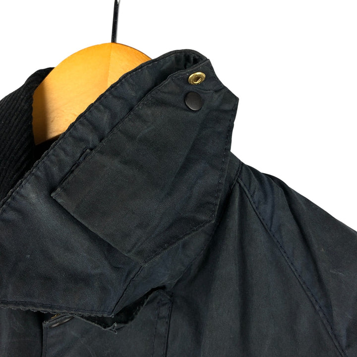 80s-90'S Barbour BEAUFORT 3 Warrant Oiled Hunting Jacket, Made in England, C36, Men's Size Small cotton navy blue type Vintage Second Hand