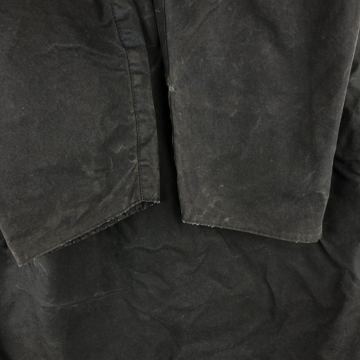 80s-90'S Barbour BEAUFORT 3 Warrant Oiled Hunting Jacket, Made in England, C36, Men's Size Small cotton navy blue type Vintage Second Hand