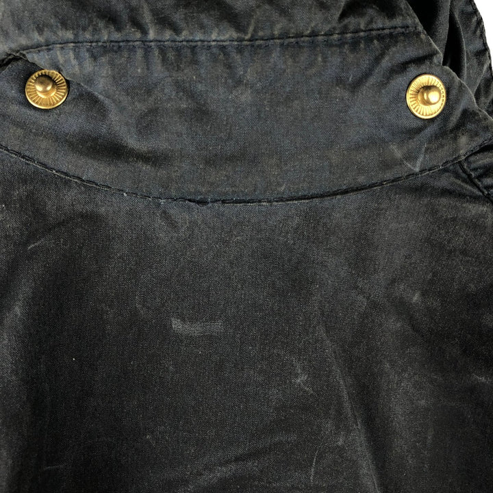 80s-90'S Barbour BEAUFORT 3 Warrant Oiled Hunting Jacket, Made in England, C36, Men's Size Small cotton navy blue type Vintage Second Hand