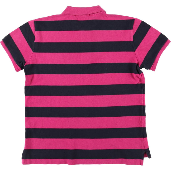 Ralph Lauren RALPH LAUREN SPORT Short Sleeve Striped Polo Shirt Women's M cotton pink type Vintage Second Hand