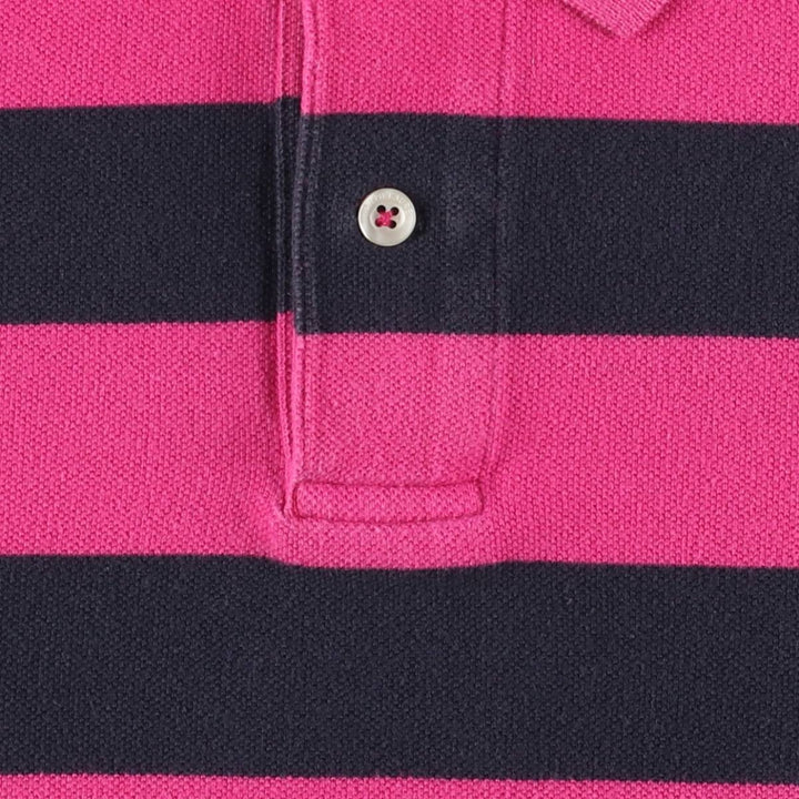 Ralph Lauren RALPH LAUREN SPORT Short Sleeve Striped Polo Shirt Women's M cotton pink type Vintage Second Hand