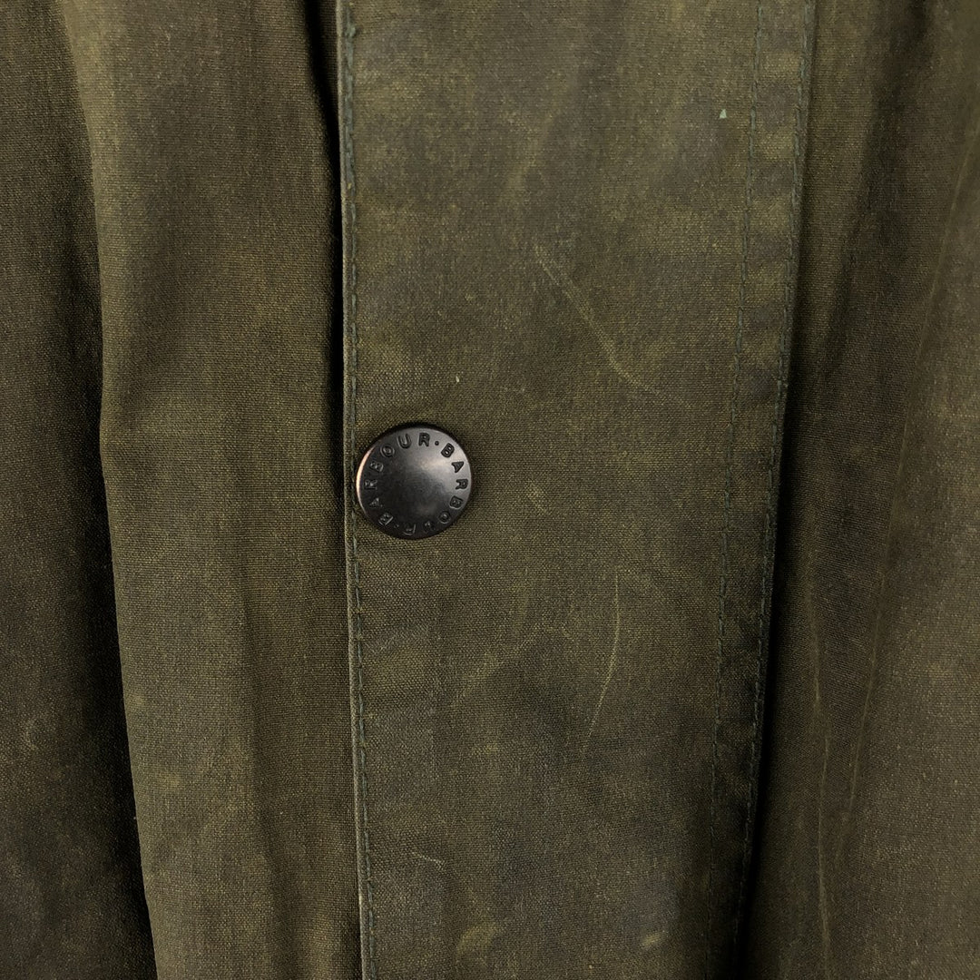 80s-90'S Barbour BEDALE 3 Warrant Waxed Cotton Oiled Jacket, Made in England, C30, Men's XS cotton Khaki type Vintage Second Hand
