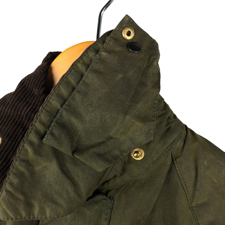 80s-90'S Barbour BEDALE 3 Warrant Waxed Cotton Oiled Jacket, Made in England, C30, Men's XS cotton Khaki type Vintage Second Hand