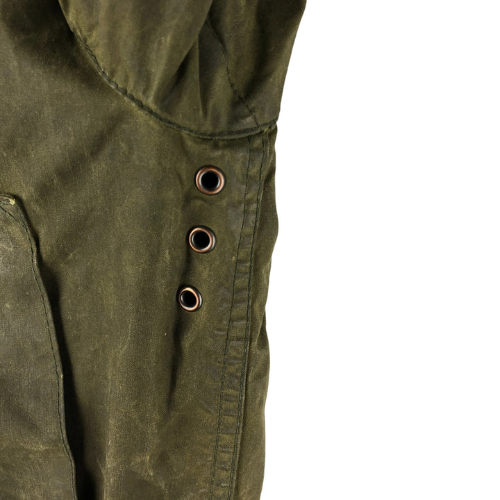 80s-90'S Barbour BEDALE 3 Warrant Waxed Cotton Oiled Jacket, Made in England, C30, Men's XS cotton Khaki type Vintage Second Hand