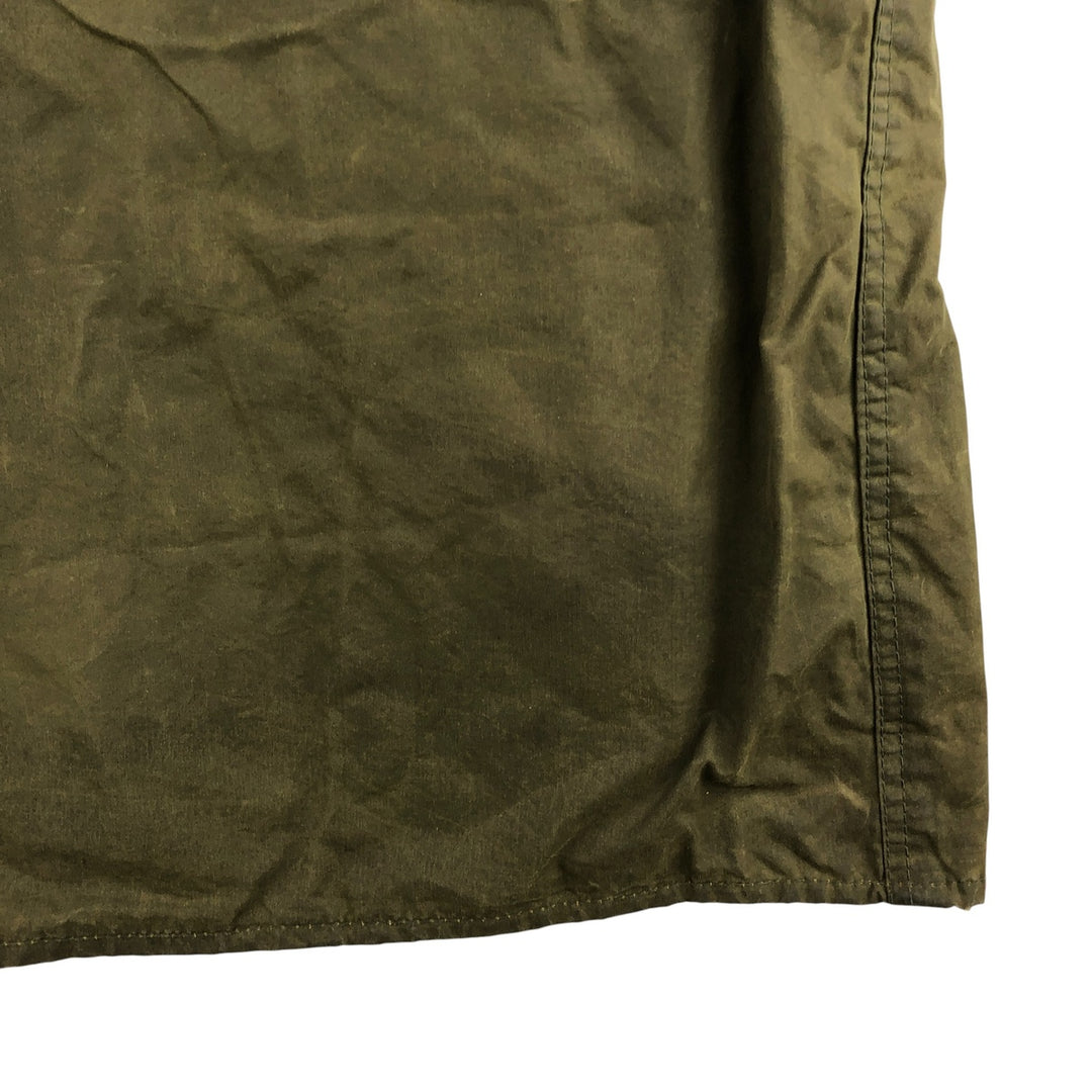 1990'S Barbour BORDER (formerly 3 Warrant) waxed cotton oiled jacket, Made in England, C46, Men's XL cotton Khaki type Vintage Second Hand