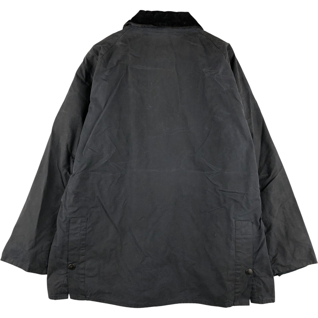 1990'S Barbour Bedale 3-Warrant Waxed Cotton Oiled Jacket, Made in England, C44, Men's Size L unclear navy blue type Vintage Second Hand