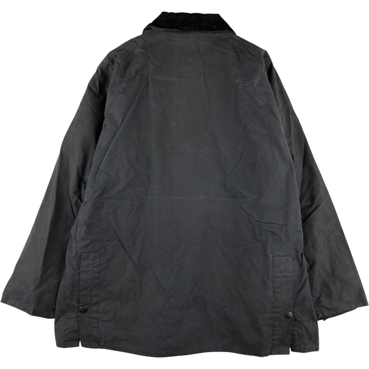 1990'S Barbour Bedale 3-Warrant Waxed Cotton Oiled Jacket, Made in England, C44, Men's Size L unclear navy blue type Vintage Second Hand