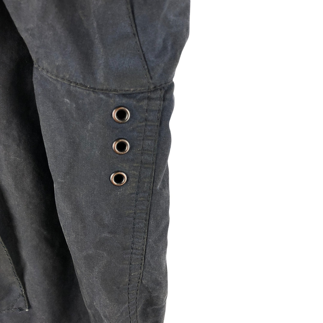 1990'S Barbour Bedale 3-Warrant Waxed Cotton Oiled Jacket, Made in England, C44, Men's Size L unclear navy blue type Vintage Second Hand