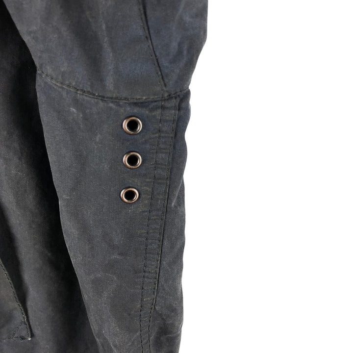 1990'S Barbour Bedale 3-Warrant Waxed Cotton Oiled Jacket, Made in England, C44, Men's Size L unclear navy blue type Vintage Second Hand