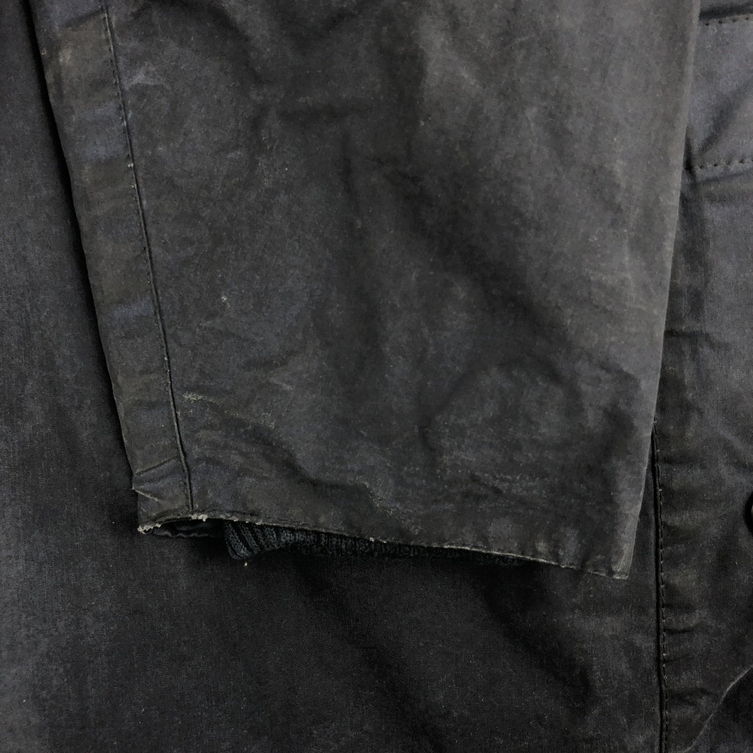 1990'S Barbour Bedale 3-Warrant Waxed Cotton Oiled Jacket, Made in England, C44, Men's Size L unclear navy blue type Vintage Second Hand