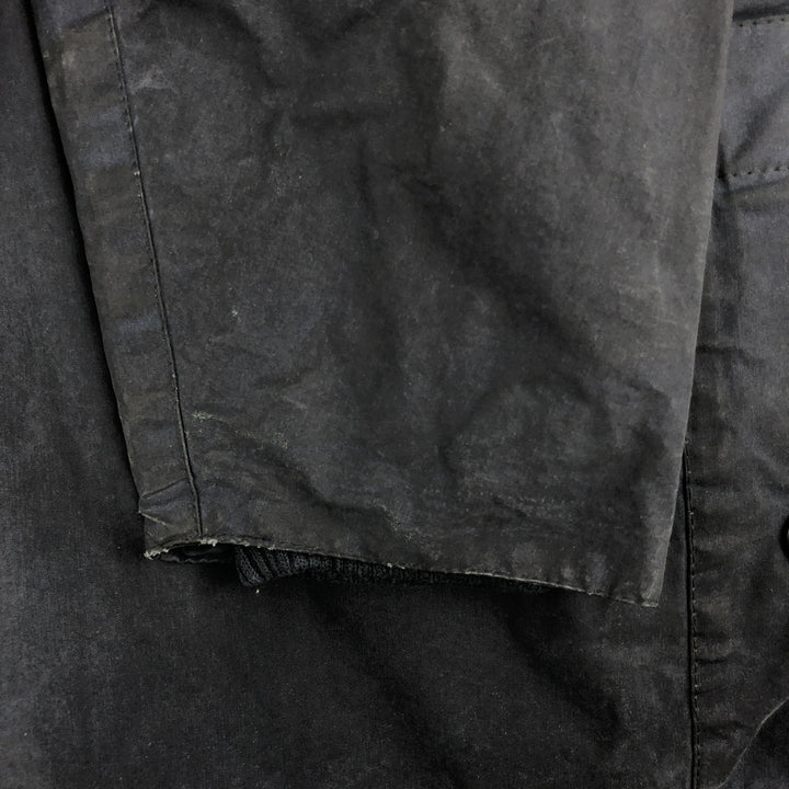 1990'S Barbour Bedale 3-Warrant Waxed Cotton Oiled Jacket, Made in England, C44, Men's Size L unclear navy blue type Vintage Second Hand