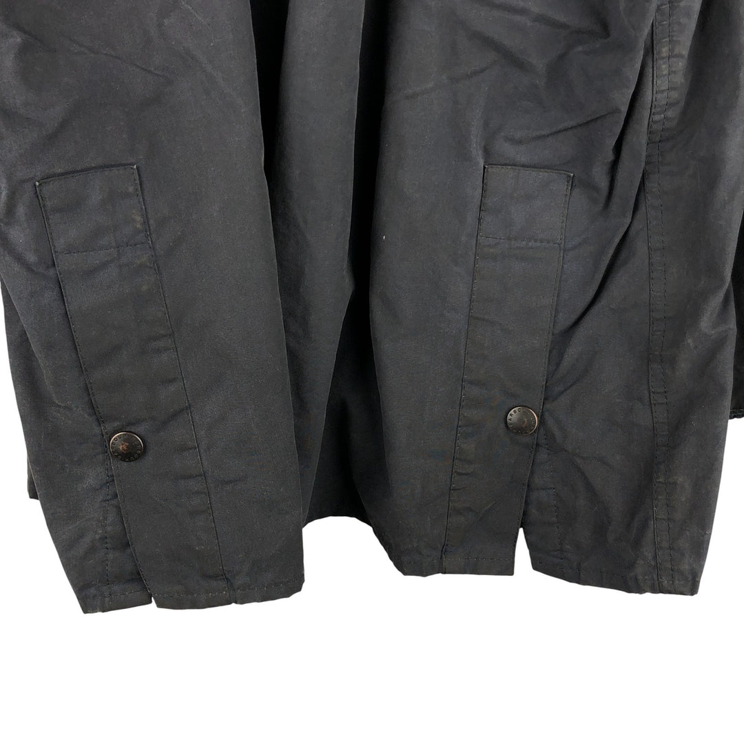 1990'S Barbour Bedale 3-Warrant Waxed Cotton Oiled Jacket, Made in England, C44, Men's Size L unclear navy blue type Vintage Second Hand