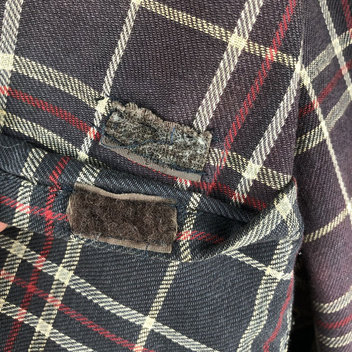 1990'S Barbour Bedale 3-Warrant Waxed Cotton Oiled Jacket, Made in England, C44, Men's Size L unclear navy blue type Vintage Second Hand