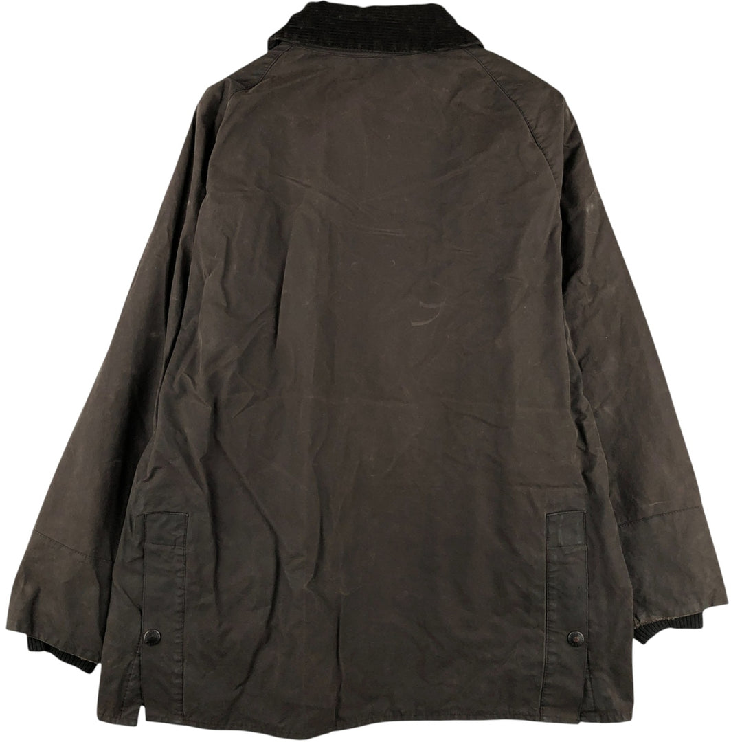 2000'S Barbour BEDALE Waxed Cotton Oiled Jacket with 3 Warrant Badge, Made in the UK, C44, Men's Size L cotton brown type Vintage Second Hand