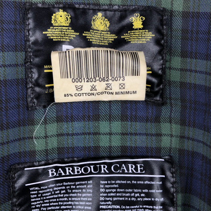 2000'S Barbour BEDALE Waxed Cotton Oiled Jacket with 3 Warrant Badge, Made in the UK, C44, Men's Size L cotton brown type Vintage Second Hand