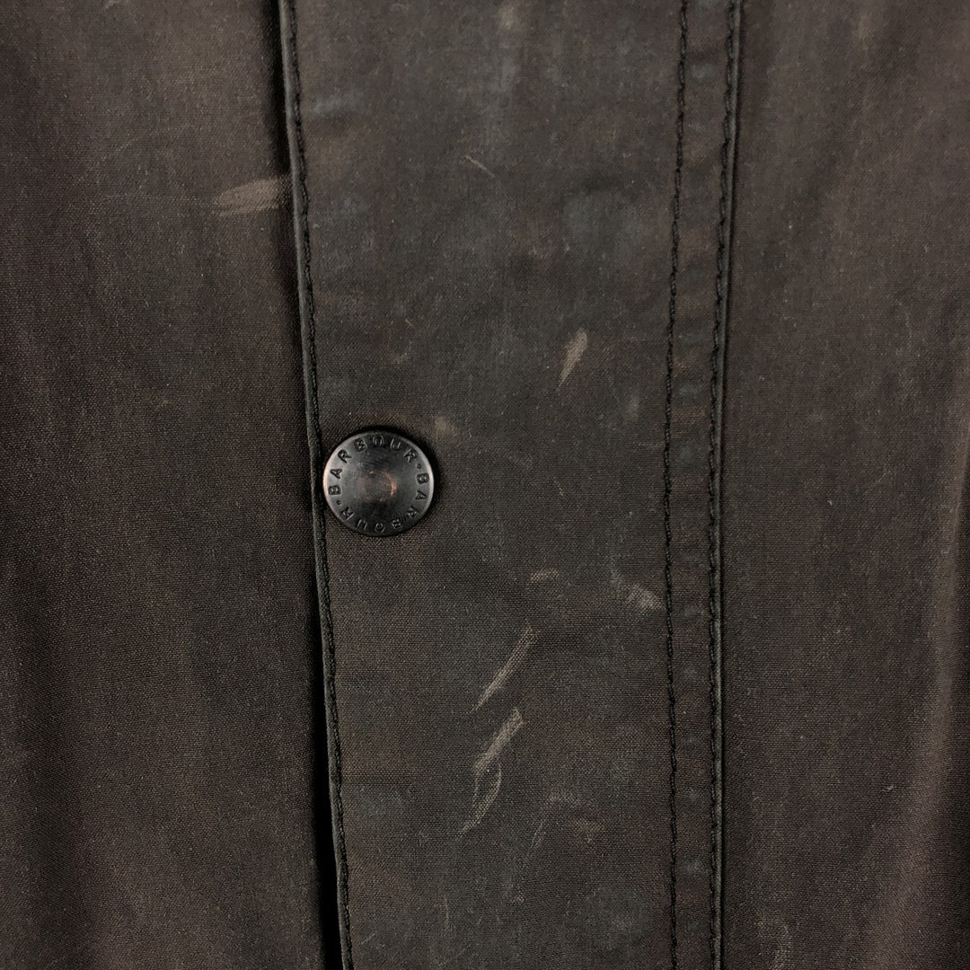 2000'S Barbour BEDALE Waxed Cotton Oiled Jacket with 3 Warrant Badge, Made in the UK, C44, Men's Size L cotton brown type Vintage Second Hand