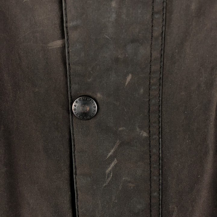 2000'S Barbour BEDALE Waxed Cotton Oiled Jacket with 3 Warrant Badge, Made in the UK, C44, Men's Size L cotton brown type Vintage Second Hand