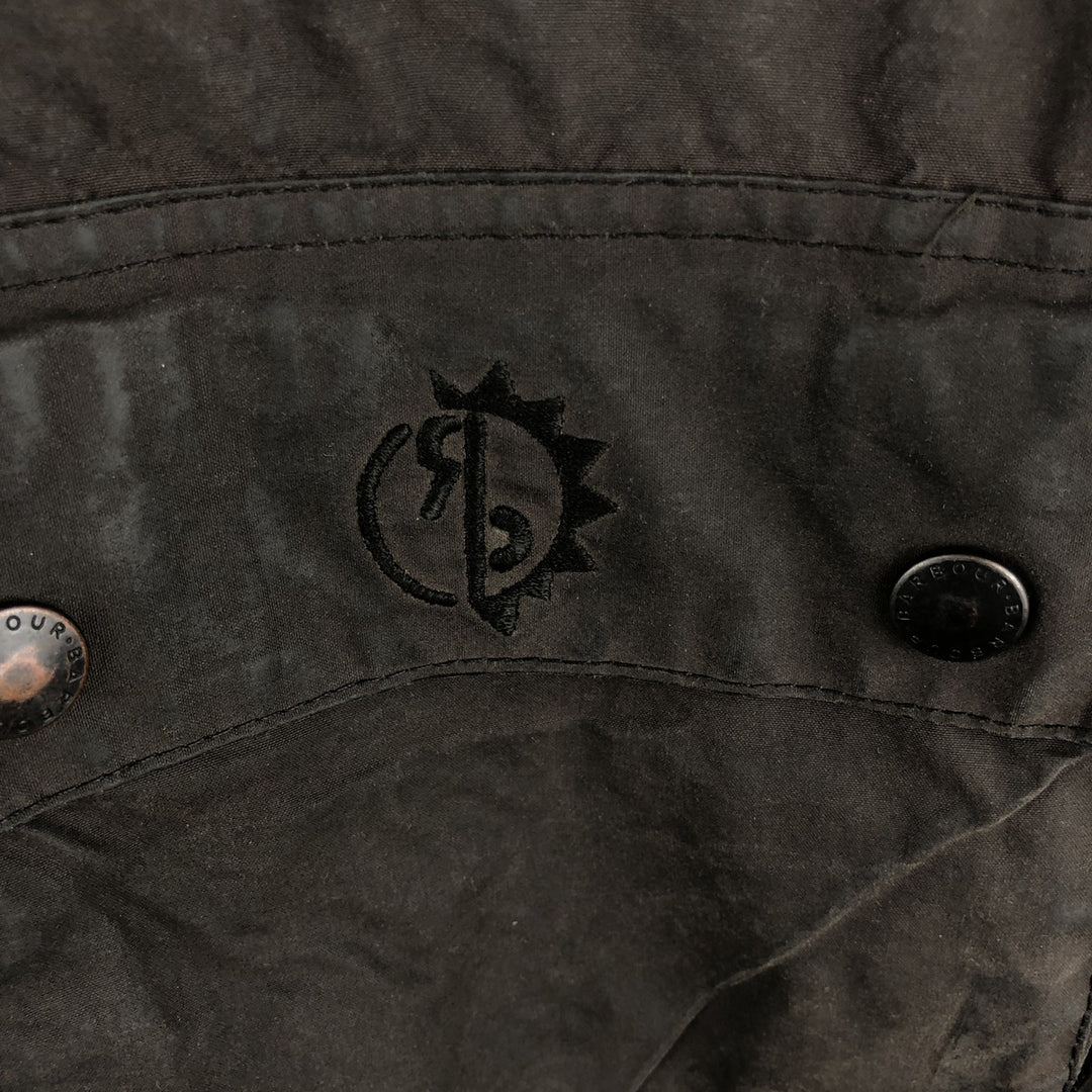 2000'S Barbour BEDALE Waxed Cotton Oiled Jacket with 3 Warrant Badge, Made in the UK, C44, Men's Size L cotton brown type Vintage Second Hand