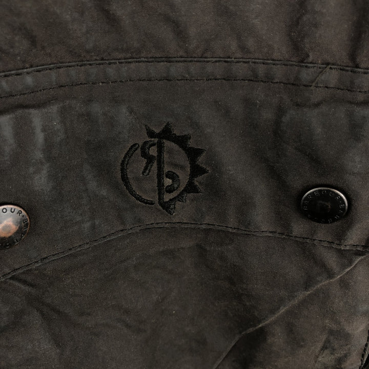 2000'S Barbour BEDALE Waxed Cotton Oiled Jacket with 3 Warrant Badge, Made in the UK, C44, Men's Size L cotton brown type Vintage Second Hand