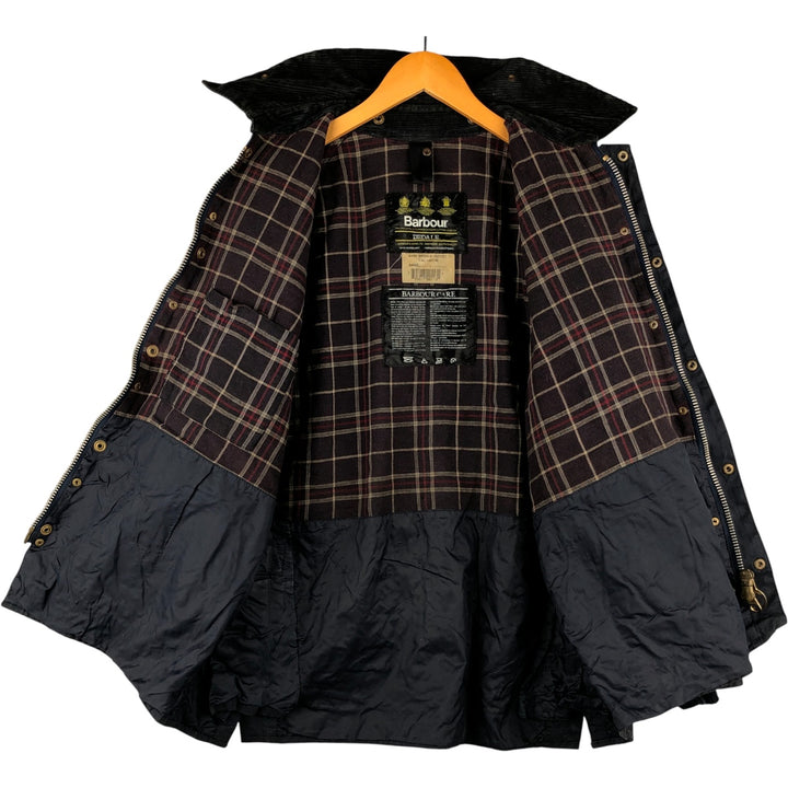 1990'S Barbour Bedale (formerly 3 Warrant) waxed cotton oiled jacket, made in England, C40, men's size M cotton navy blue type Vintage Second Hand