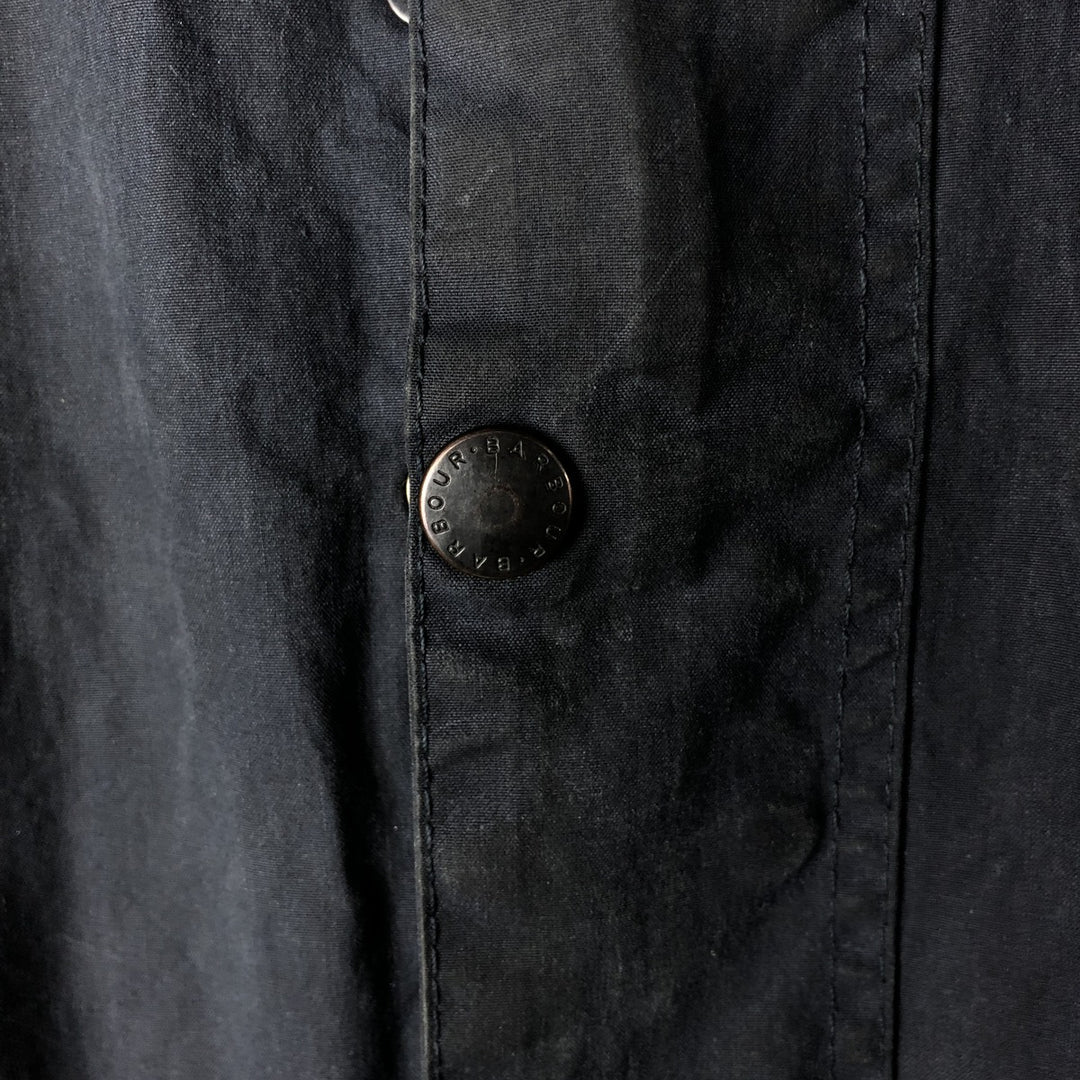 1990'S Barbour Bedale (formerly 3 Warrant) waxed cotton oiled jacket, made in England, C40, men's size M cotton navy blue type Vintage Second Hand