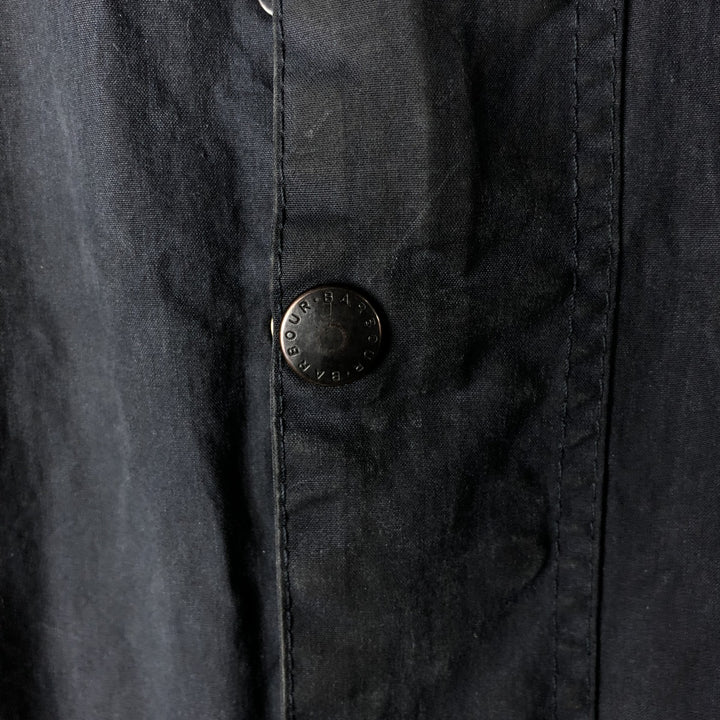 1990'S Barbour Bedale (formerly 3 Warrant) waxed cotton oiled jacket, made in England, C40, men's size M cotton navy blue type Vintage Second Hand